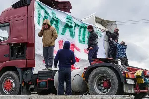 Акция дальнобойщиков против &laquo;Платона&raquo; &copy;&nbsp;Фото Андрея Майорова, Юга.ру