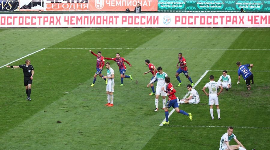 Матч чемпионата России «Терек» — ЦСКА &copy;&nbsp;Фото пресс-службы ПФК ЦСКА
