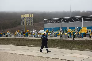 Торжественное открытие газопровода «Турецкий поток» на компрессорной станции «Русская» &copy;&nbsp;Фото Елены Синеок, Юга.ру