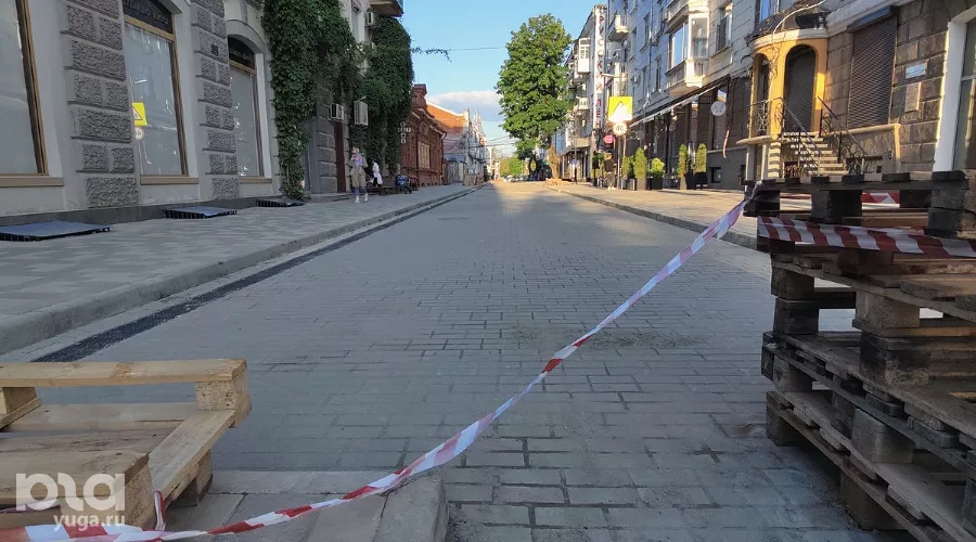 Ремонт на улице Чапаева &copy;&nbsp;Фото Марии Карагёзовой, Юга.ру