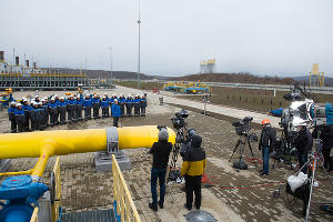 Торжественное открытие газопровода «Турецкий поток» на компрессорной станции «Русская» © Фото Елены Синеок, Юга.ру