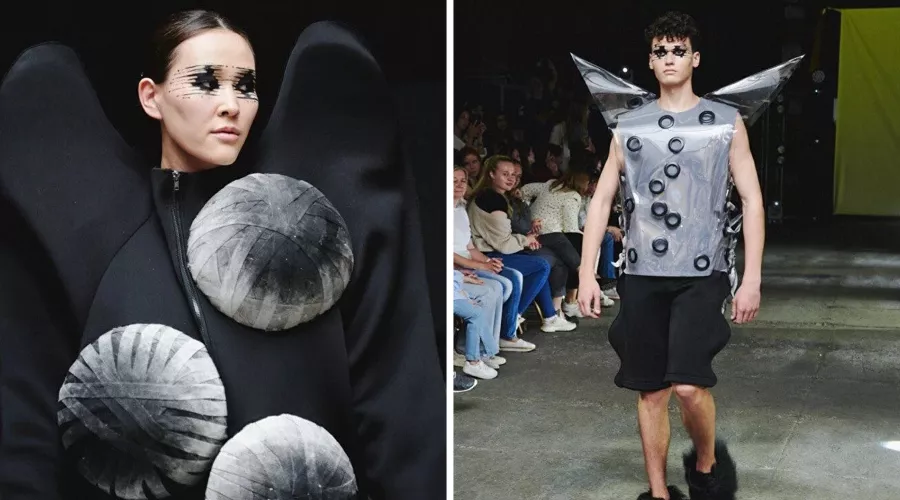 Показ одежды Краснодарской школы Искусств и Дизайна  &copy;&nbsp;Коллаж скриншотов фотографий с сайта designers.bomondceramica.ru