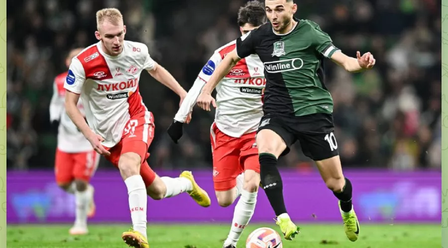 Эпизод матча «Краснодар» – «Спартак» 1 декабря 2024 г. &copy;&nbsp;Скриншот публикации в телеграм-канале ФК &laquo;Краснодар&raquo;, T.me/fckrasnodar