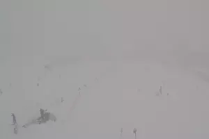  Горная Олимпийская деревня в «Роза Хутор», высота 1170 метров  &copy;&nbsp;Скриншот видео с веб-камеры rosakhutor.ru