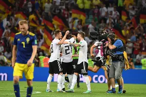 Германия вырвала победу у Швеции на стадионе «Фишт» &copy;&nbsp;Фото Елены Синеок, Юга.ру