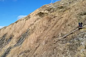 Лестница «300 ступеней» в Анапе после схода оползня &copy;&nbsp;Фото Андрея Маковозова, Instagram.com/andreimakovozov