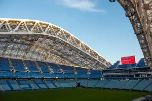 Киберучения на стадионе «Фишт» &copy;&nbsp;Фото предоставлено пресс-службой &laquo;Ростелекома&raquo;