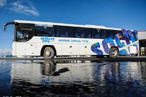 В Сочи презентовали первую партию "олимпийских" автобусов © Нина Зотина, ЮГА.ру