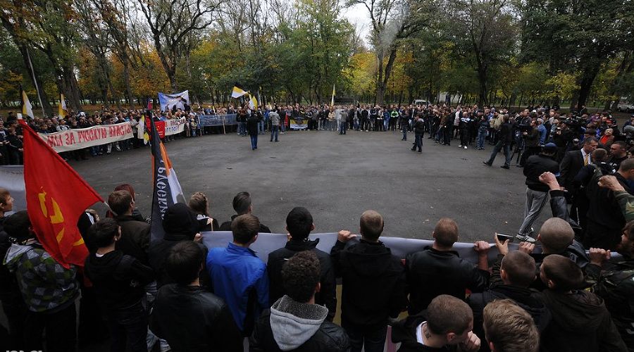 Русский марш в День народного единства прошел в Краснодаре &copy;&nbsp;Елена Синеок, ЮГА.ру