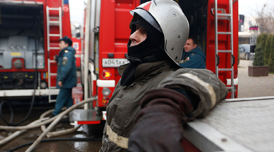 Пожар на ул.Кожевенной в Краснодаре © Геннадий Аносов, ЮГА.ру