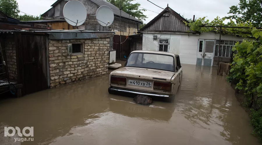 Подтопление в селе Левокумка Ставропольского края &copy;&nbsp;Фото Антона Подгайко, Юга.ру