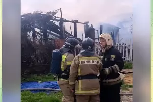 Последствия пожара в Супсехе 2 апреля 2023 г. &copy;&nbsp;Скриншот видео телеграм-канала &laquo;Анапское Черноморье&raquo;, t.me/anapanovosti