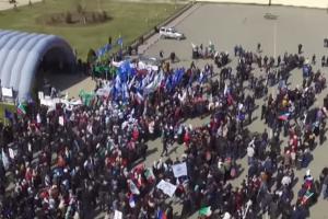Митинг в Грозном в честь годовщины присоединения Крыма к России © Фото «Кавказского узла», www.kavkaz-uzel.eu