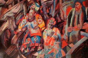 Картина «Восток и запад» Павла Филонова  &copy;&nbsp;Скриншот фото с сайта &laquo;Культура.рф&raquo;