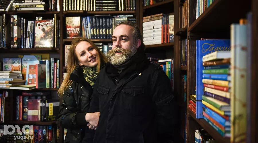 Татьяна Мадонова и Евгений Соколов, книжный магазин «Кот ученый» &copy;&nbsp;Фото Елены Синеок, Юга.ру