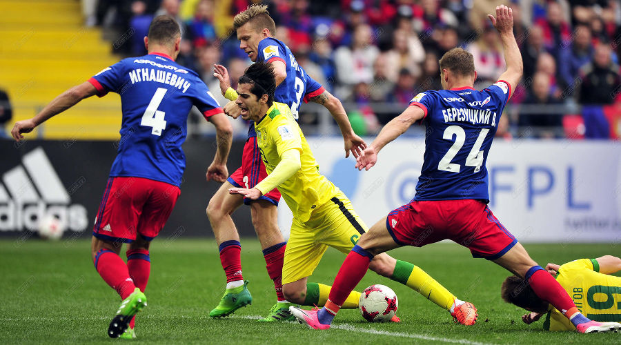 Матч чемпионата России ЦСКА — «Анжи» © Фото с официального сайта ФК «Анжи», fc-anji.ru