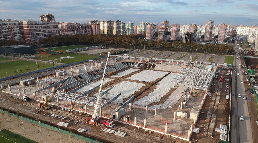 Cтройка нового стадиона ФК «Краснодар» © Фото Евгения Таранжина