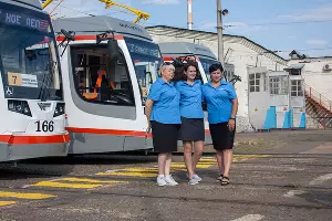 В Краснодаре вышли на маршрут новые трамваи &copy;&nbsp;Фото Дмитрия Пославского, Юга.ру