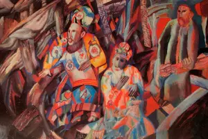 Картина «Восток и запад» Павла Филонова  &copy;&nbsp;Скриншот фото с сайта &laquo;Культура.рф&raquo;