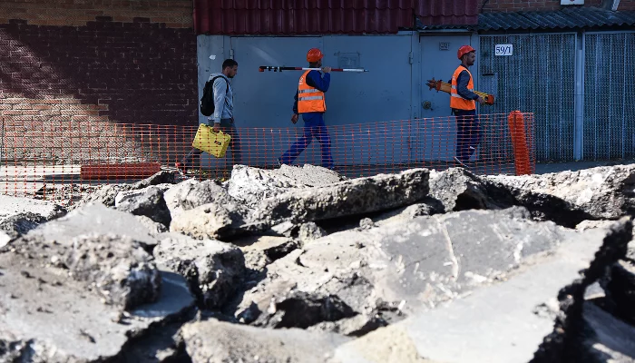 Ремонт улицы Тургенева в Краснодаре &copy;&nbsp;Фото Елены Синеок, Юга.ру