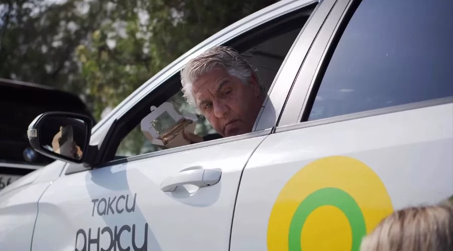  &copy;&nbsp;Скриншот видео из соцсетей сервиса такси &laquo;Анжи&raquo;