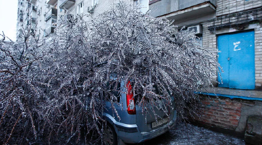 Последствия ледяного дождя в Краснодаре &copy;&nbsp;Влад Александров, ЮГА.ру