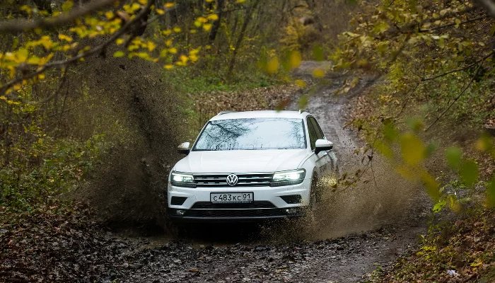 На Volkswagen Tiguan к Медвежьей горе &copy;&nbsp;Фото Елены Синеок, Юга.ру