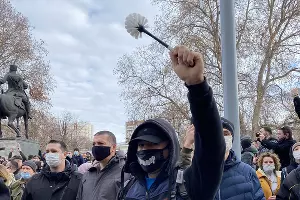 Как проходил митинг в поддержку Навального в Краснодаре &copy;&nbsp;Фото Валерии Дульской, Юга.ру