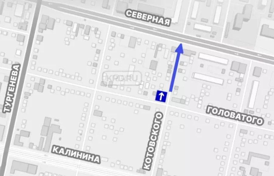 Новая схема проезда по улице Котовского © Скриншот сайта администрации Краснодара, Krd.ru