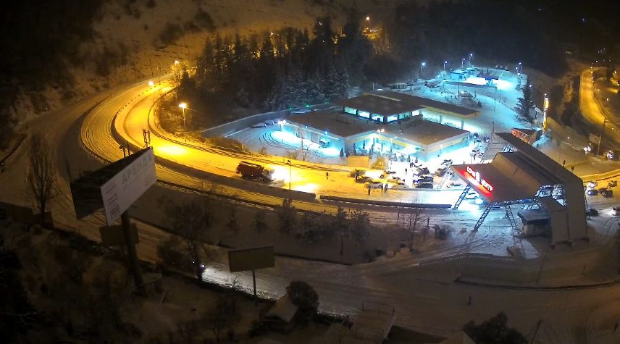 Снегопад в Сочи © Снимки с веб-камер