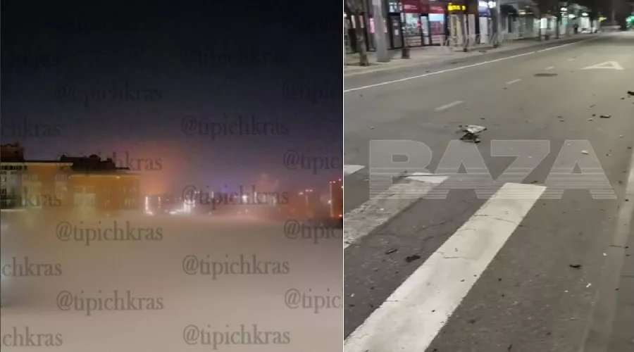  &copy;&nbsp;Коллаж из скриншотов фото из телеграм-каналов &laquo;BAZA&raquo; и &laquo;Телетайп Краснодар&raquo;