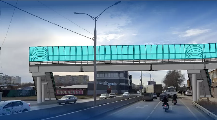 Проект надземного пешеходного перехода между Новознаменским и Комсомольским &copy;&nbsp;Фото пресс-службы администрации Краснодара