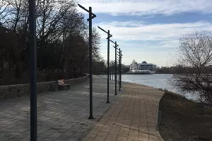 Парк у стадиона «Кубань», январь 2023 &copy;&nbsp;Фото Александра Гончаренко, Юга.ру