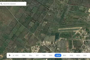 Растущий Западный обход. Фото со спутника, 2000 год &copy;&nbsp;Скриншот сайта earthengine.google.com