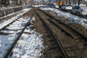 В Краснодаре начали строить трамвайную линию на улице Московской &copy;&nbsp;Фото Дмитрия Пославского, Юга.ру