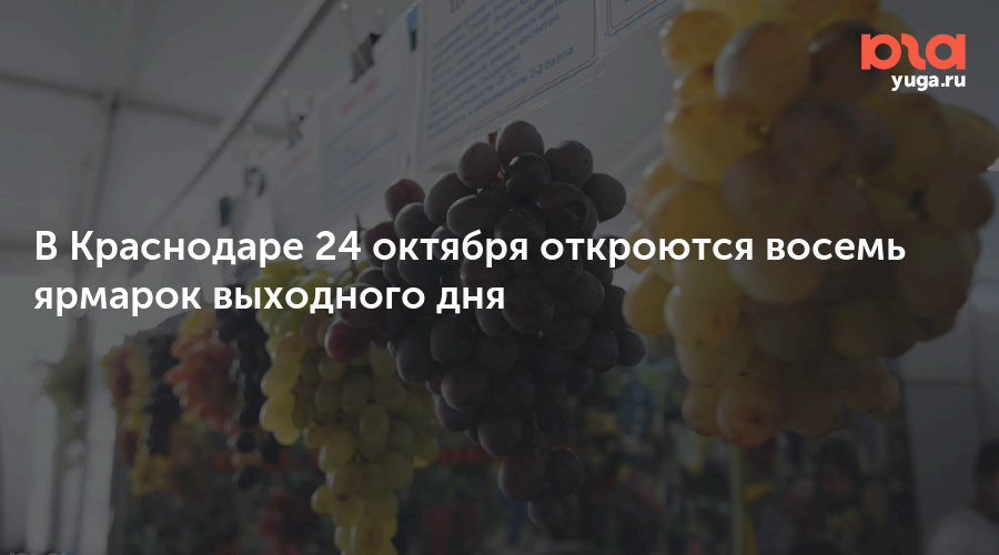 В Краснодаре 24 октября откроются восемь ярмарок выходного дня