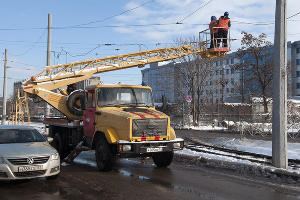 В Краснодаре начали строить трамвайную линию на улице Московской &copy;&nbsp;Фото Дмитрия Пославского, Юга.ру