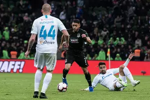 Матч «Краснодар» — «Зенит», Краснодар, 20 апреля 2019 года &copy;&nbsp;Фото Елены Синеок, Юга.ру