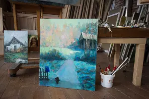 В мастерской Валерия и Инны Цукахиных &copy;&nbsp;Фото Елены Синеок, Юга.ру