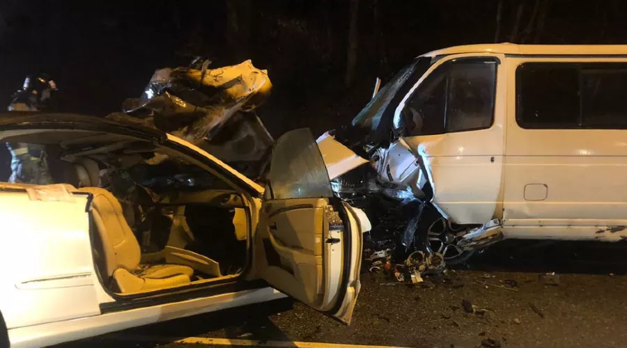 Авария в Сочи &copy;&nbsp;Скриншот телеграм-канала  https://t.me/gibddsochi/3797