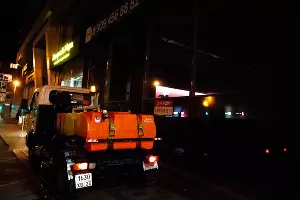 Дезинфекция общественных пространств в Краснодаре &copy;&nbsp;Фото Дмитрия Леснова, Юга.ру