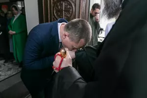 Освящение иконостаса в храме Святого Апостола Андрея Первозванного в Краснодаре &copy;&nbsp;Фото Евгения Резника, Юга.ру