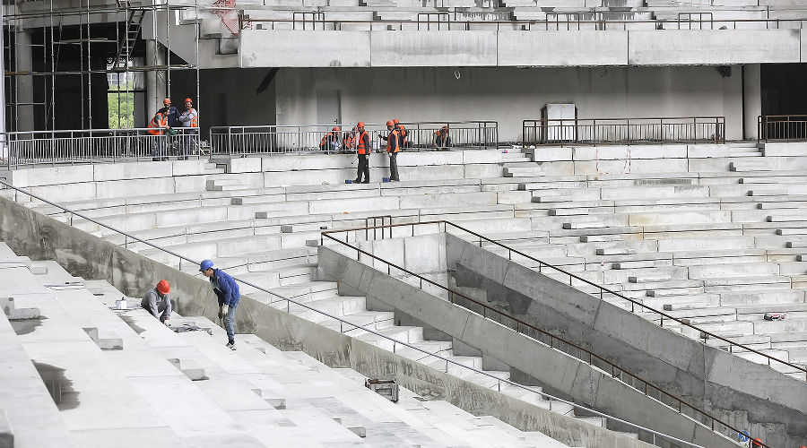 Строительство футбольного стадиона «Ростов Арена» © Фото пресс-службы губернатора Ростовской области