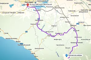 За снегом на Volkswagen Teramont &copy;&nbsp;Графика сервиса &laquo;Яндекс.Карты&raquo;