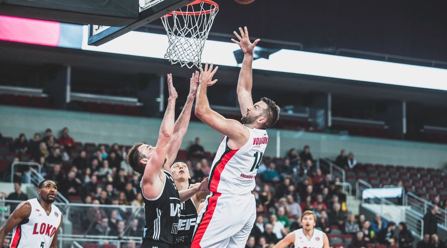 Матч Единой лиги ВТБ ВЭФ — «Локомотив-Кубань». Ян Вуюкас © Фото пресс-службы ПБК «Локомотив-Кубань», lokobasket.com