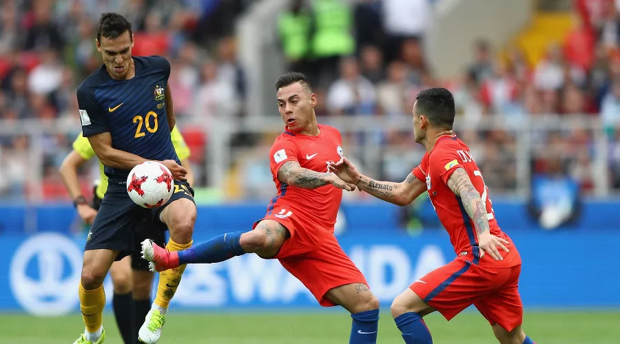 Матч Кубка конфедераций между сборными Чили и Австралии &copy;&nbsp;Фото с сайта ru.fifa.com