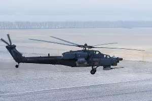 Экипаж вертолета Ми-28Н &laquo;Ночной охотник&raquo; выполняет полет &copy;&nbsp;Виталий Тимкив, Юга.ру