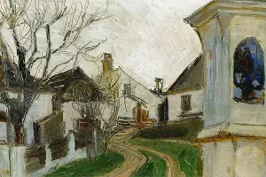 Kahle Bäume, Häuser und Bildstock, 1907 год &copy;&nbsp;Фото с сайта wikimedia.org, находится в общественном достоянии