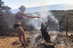 Пожар в заповеднике «Утриш» &copy;&nbsp;Фото Виталия Кавтарадзе