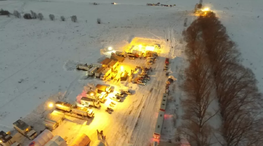 Район места крушения самолета Ан-148, разбившегося в Подмосковье &copy;&nbsp;Фото пресс-службы ГУ МЧС РФ по Московской области